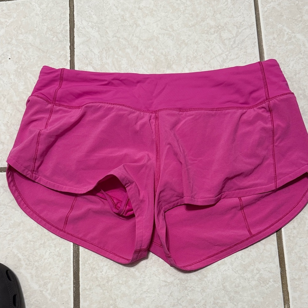 Lululemon Athletica Vibrant Pink Athletic Shorts